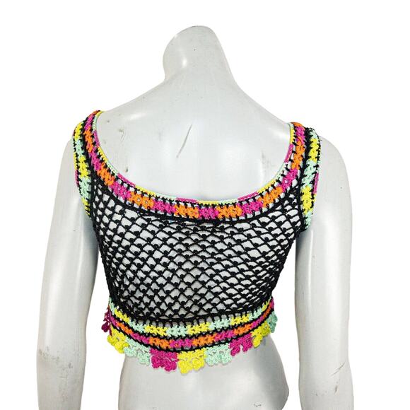 Anna Kosturova Size S Astral Nomad Crop Top Crochet knit multi color - Picture 3 of 10